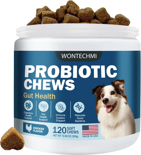 WONTECHMI - WONTECHMI Probiotics for Dogs Chicken 120 Masticables - The Red Vitamin MX - Probióticos Para Perros - {{ shop.shopifyCountryName }}