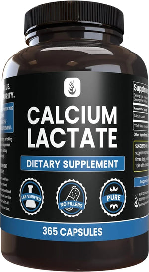 PURE ORIGINAL INGREDIENTS - Pure Original Ingredients Calcium Lactate 365 Capsulas - The Red Vitamin MX - Suplementos Alimenticios - {{ shop.shopifyCountryName }}