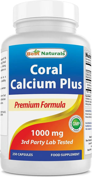 BEST NATURALS - Best Naturals Coral Calcium Plus 1000Mg. 250 Capsulas - The Red Vitamin MX - Suplementos Alimenticios - {{ shop.shopifyCountryName }}