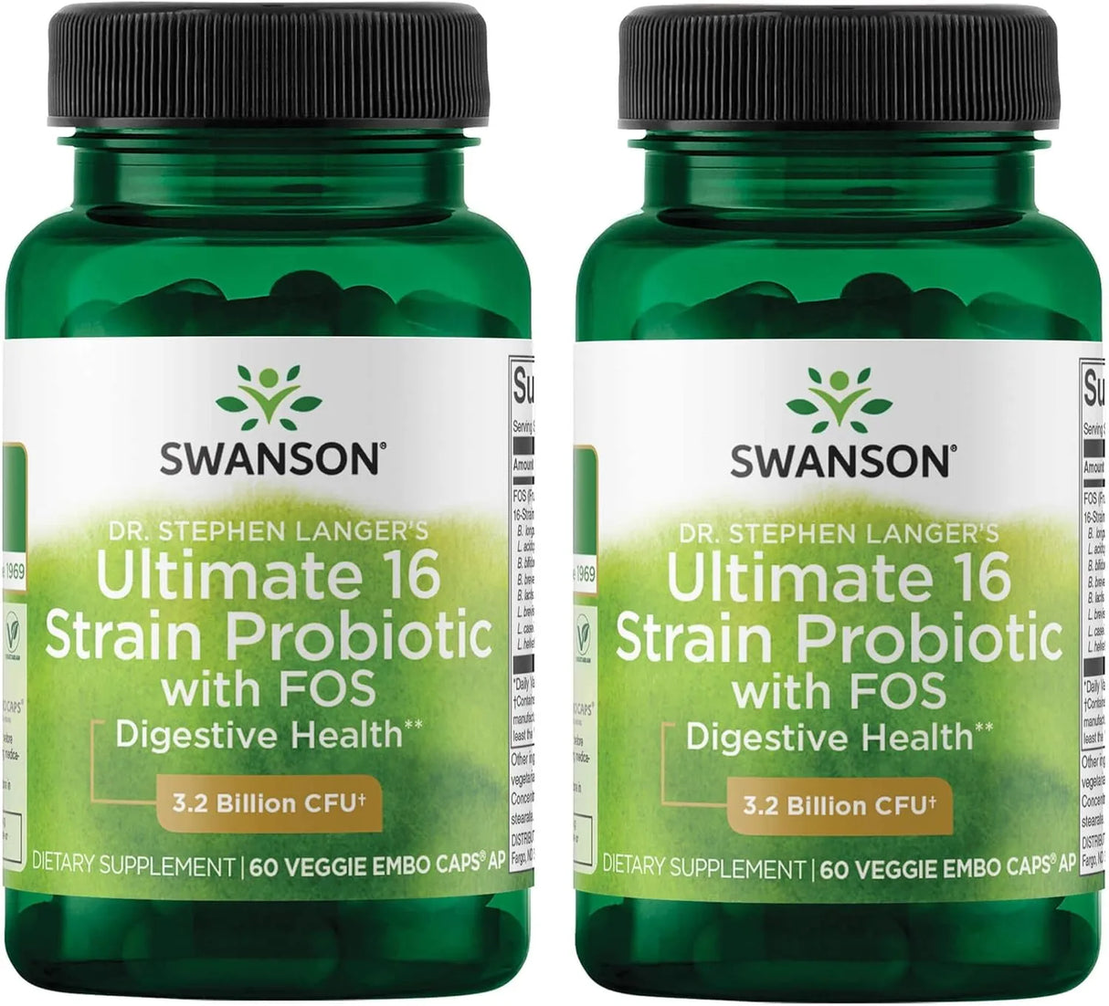 SWANSON - Swanson Dr. Stephen Langer's Formula Natural Probiotic w/Prebiotic FOS 60 Capsulas 2 Pack - The Red Vitamin MX - Suplementos Alimenticios - {{ shop.shopifyCountryName }}