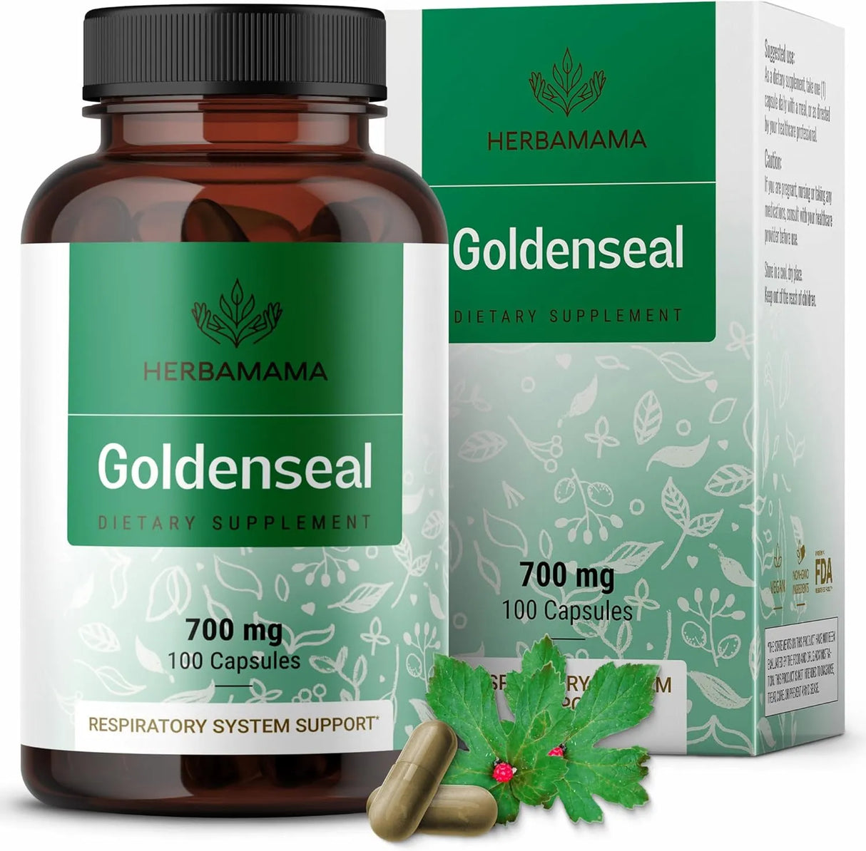 HERBAMAMA - HERBAMAMA Goldenseal 700Mg. 100 Capsulas - The Red Vitamin MX - Suplementos Alimenticios - {{ shop.shopifyCountryName }}