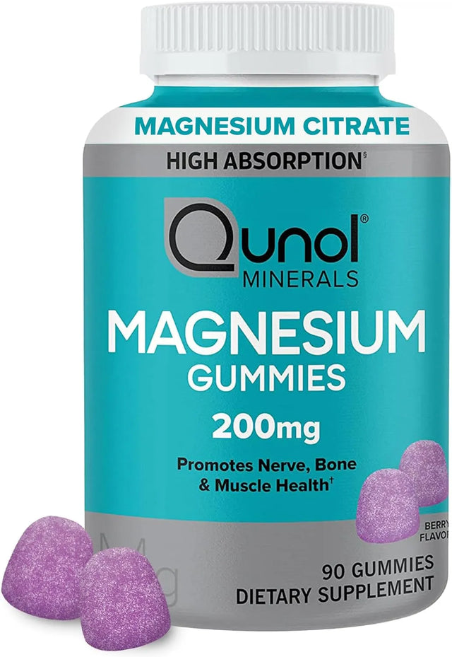 QUNOL - Qunol Magnesium Gummies for Adults 200Mg. 90 Gomitas - The Red Vitamin MX - Suplementos Alimenticios - {{ shop.shopifyCountryName }}