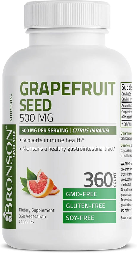 BRONSON - Bronson Grapefruit Seed Extract 500Mg. 360 Capsulas - The Red Vitamin MX - Suplementos Alimenticios - {{ shop.shopifyCountryName }}