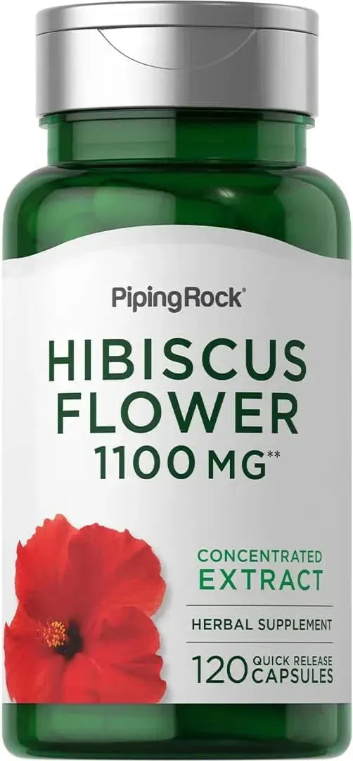 PIPING ROCK - Piping Rock Hibiscus Flowers 1100Mg. 120 Capsulas - The Red Vitamin MX - Suplementos Alimenticios - {{ shop.shopifyCountryName }}