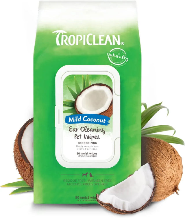 TROPICLEAN - TropiClean Dog Ear Wipes 50 Toallitas - The Red Vitamin MX - Cuidado Del Oído De Perros - {{ shop.shopifyCountryName }}