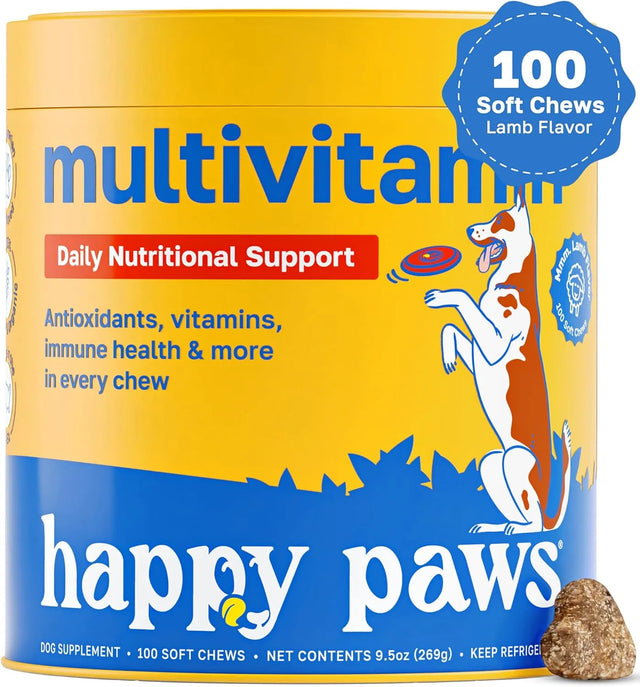 HAPPY PAWS - Happy Paws Multivitamin for Dogs Lamb Flavor 100 Masticables - The Red Vitamin MX - Multivitamínicos Para Perros - {{ shop.shopifyCountryName }}
