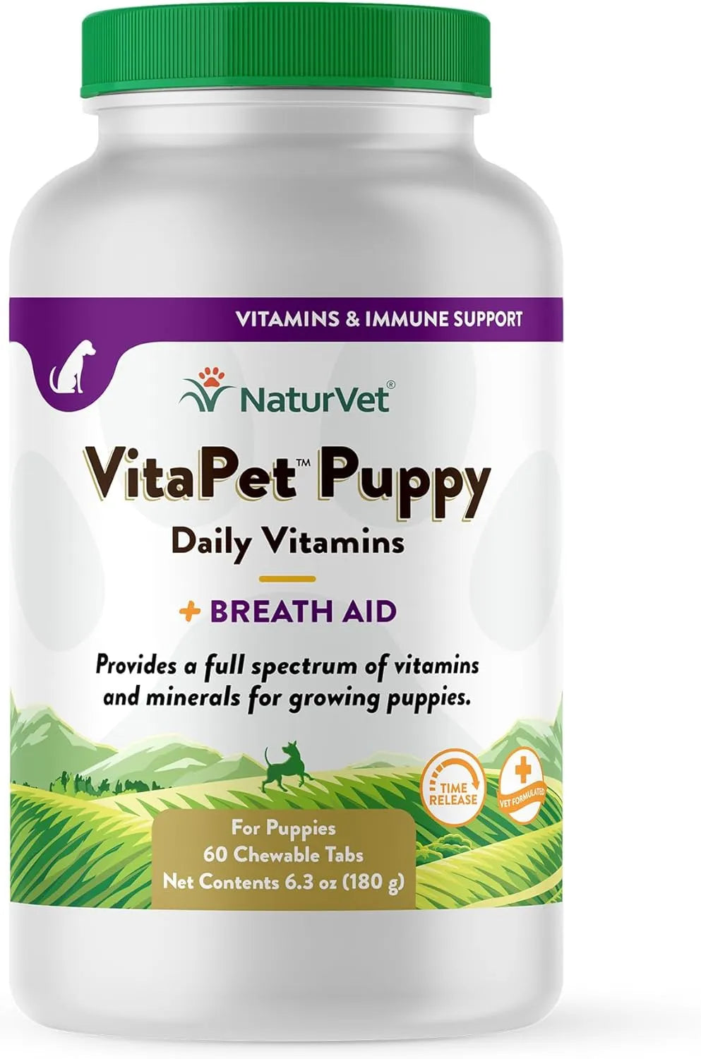 NATURVET - NaturVet VitaPet Puppy Daily Vitamins Plus Breath Aid for Puppies 60 Tabletas Masticables - The Red Vitamin MX - Multivitamínicos Para Perros - {{ shop.shopifyCountryName }}