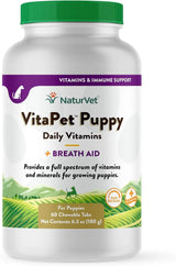 NATURVET - NaturVet VitaPet Puppy Daily Vitamins Plus Breath Aid for Puppies 60 Tabletas Masticables - The Red Vitamin MX - Multivitamínicos Para Perros - {{ shop.shopifyCountryName }}