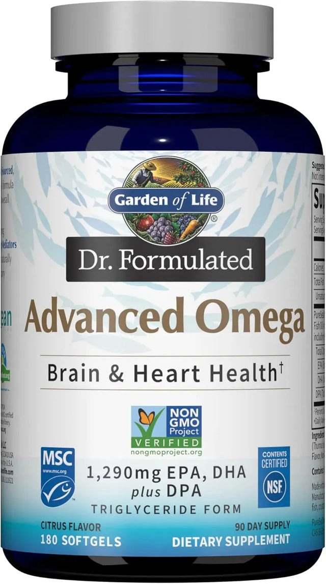 GARDEN OF LIFE - Garden of Life Dr. Formulated Advanced Omega Fish Oil 180 Capsulas Blandas - The Red Vitamin MX - Suplementos Alimenticios - {{ shop.shopifyCountryName }}