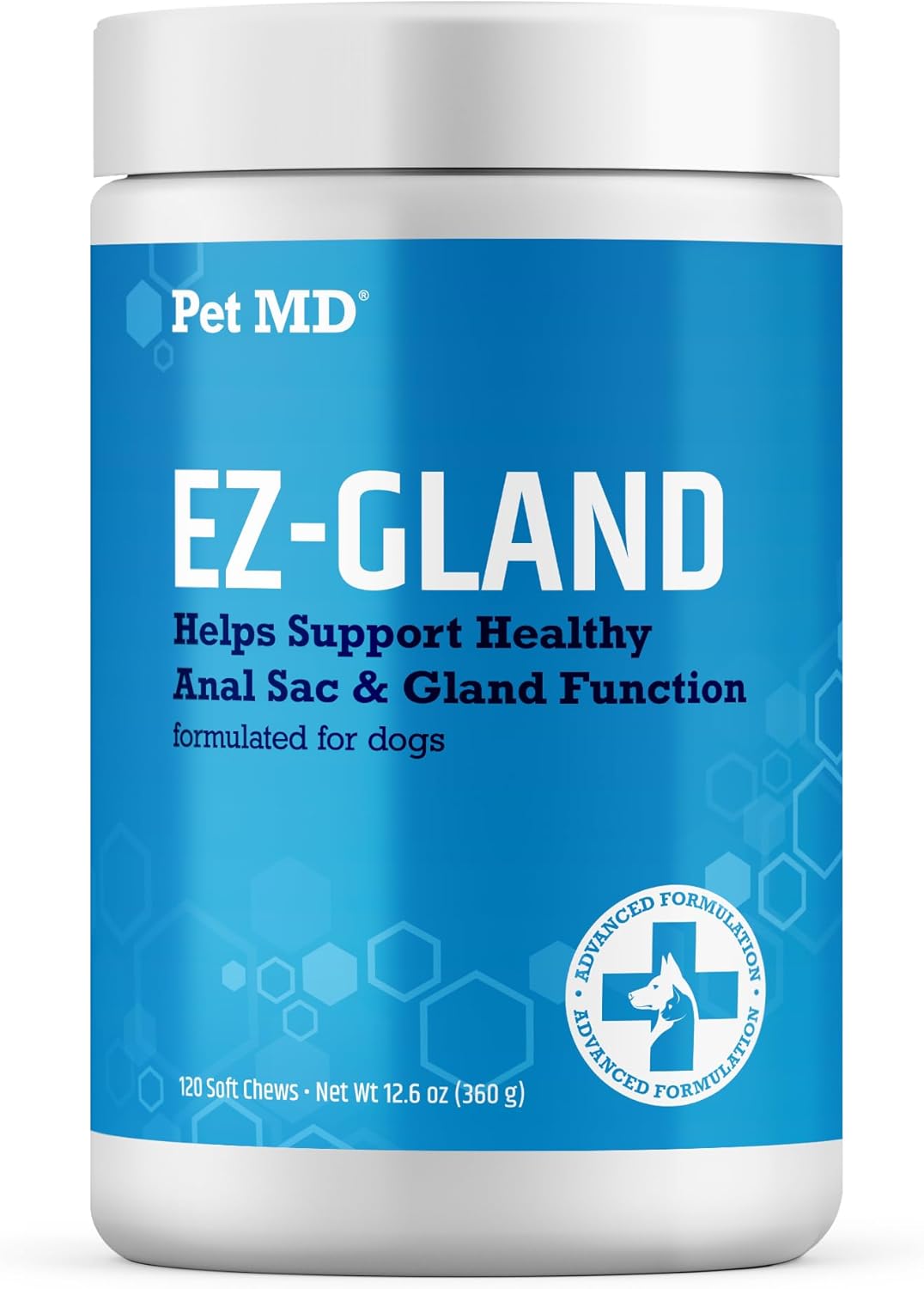 Pet MD EZ Gland Dog Anal Gland Chews with Pumpkin and Fiber 120 Masticables