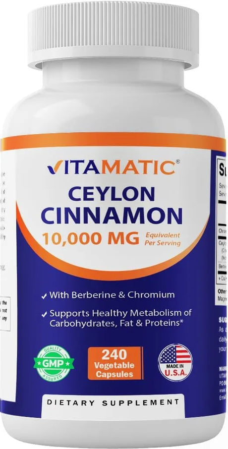 VITAMATIC - Vitamatic Ceylon Cinnamon 10,000Mg. 240 Capsulas - The Red Vitamin MX - Suplementos Alimenticios - {{ shop.shopifyCountryName }}