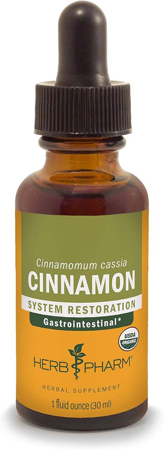 Herb Pharm Certified Organic Cinnamon Liquid Extract 1 Fl.Oz.