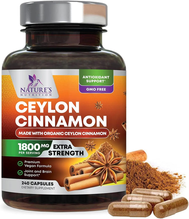 NATURE'S NUTRITION - Nature's Nutrition Pure Cinnamon 1800Mg. 240 Capsulas - The Red Vitamin MX - Suplementos Alimenticios - {{ shop.shopifyCountryName }}