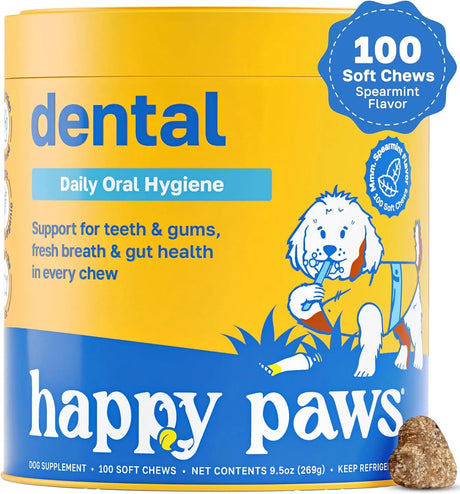 HAPPY PAWS - Happy Paws Dental Chews for Dogs Spearmint Flavor 100 Masticables - The Red Vitamin MX - Cuidado Dental Para Perros - {{ shop.shopifyCountryName }}