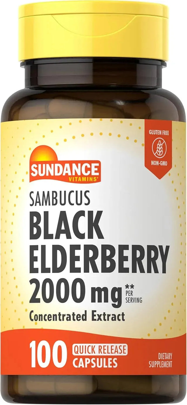 SUNDANCE - Sundance Sambucus Black Elderberry 2000Mg. 100 Capsulas - The Red Vitamin MX - Suplementos Alimenticios - {{ shop.shopifyCountryName }}