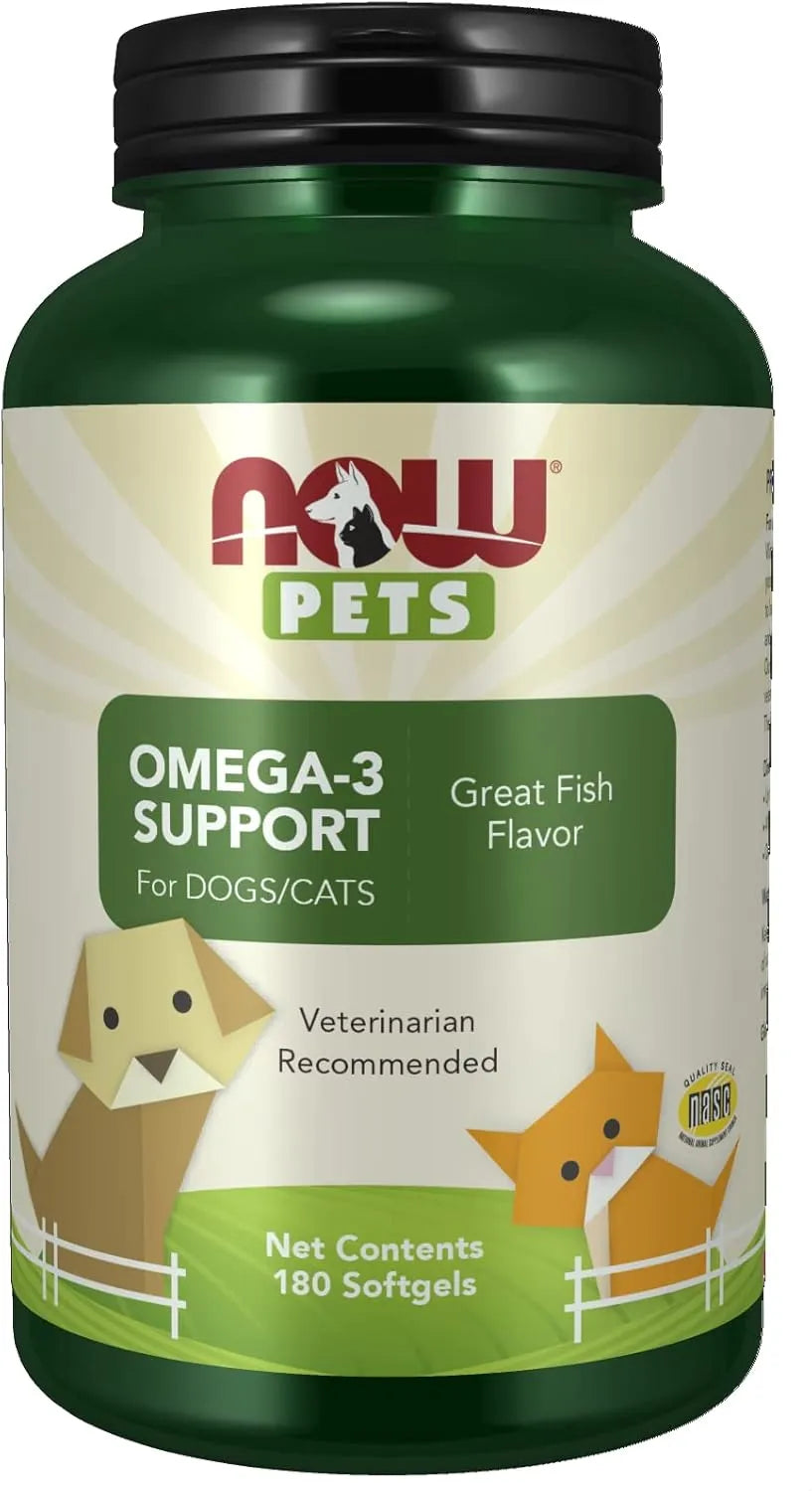 NOW SUPPLEMENTS - NOW Foods Pet Health Omega 3 180 Capsulas Blandas - The Red Vitamin MX - Aceite De Pescado Para Perros - {{ shop.shopifyCountryName }}