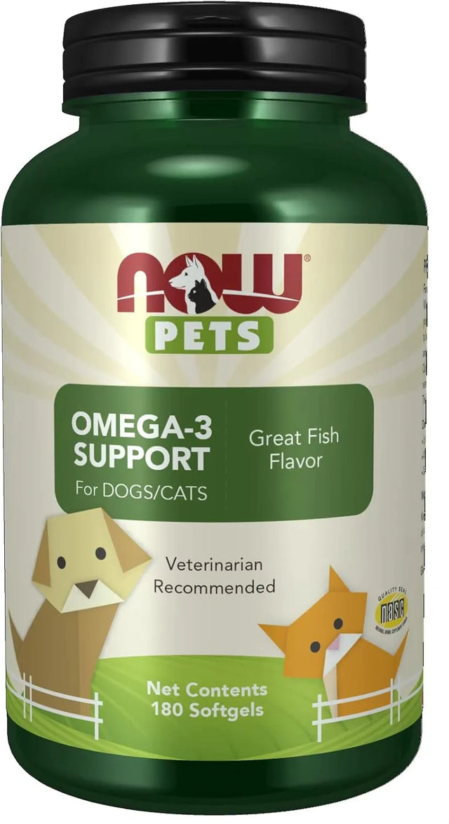 NOW SUPPLEMENTS - NOW Foods Pet Health Omega 3 180 Capsulas Blandas - The Red Vitamin MX - Aceite De Pescado Para Perros - {{ shop.shopifyCountryName }}