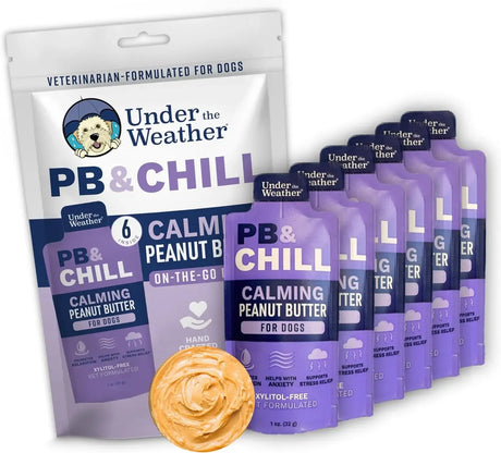 UNDER THE WEATHER - Under the Weather Pet PB & CHILL Dog Peanut Butter Dog Treats 6 Pack - The Red Vitamin MX - Relajantes Para Perros - {{ shop.shopifyCountryName }}