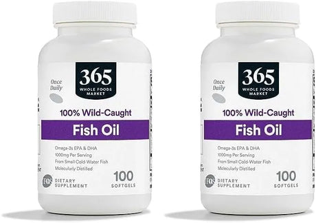 365 - 365 by Whole Foods Market Oil Fish 1000Mg. 100 Capsulas Blandas 2 Pack - The Red Vitamin MX - Suplementos Alimenticios - {{ shop.shopifyCountryName }}