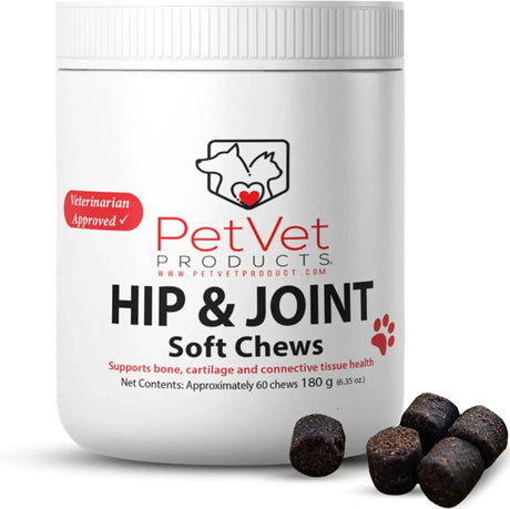 PET VET - Pet Vet Glucosamine Hip & Joint Supplement for Dogs 60 Masticables - The Red Vitamin MX - Cuidado De Cadera Y Articulaciones Para Perros - {{ shop.shopifyCountryName }}
