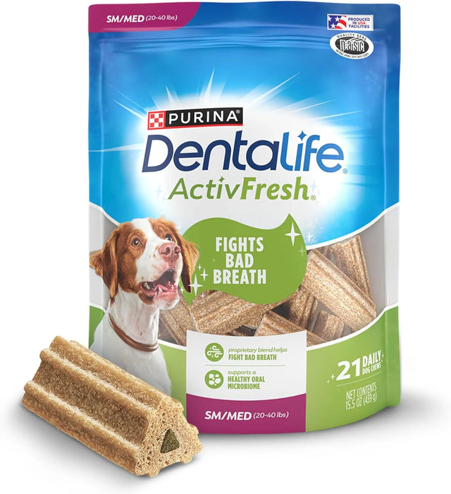 PURINA - Purina DentaLife ActivFresh Dog Chews for Small and Medium Dogs 21 Piezas - The Red Vitamin MX - Cuidado Dental Para Perros - {{ shop.shopifyCountryName }}