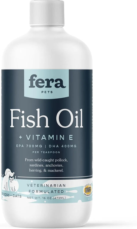 FERA PETS - Fera Pet Organics Omega 3 Wild Caught Fish Oil for Dogs & Cats 16 Fl.Oz. - The Red Vitamin MX - Aceite De Pescado Para Perros - {{ shop.shopifyCountryName }}