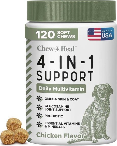CHEW + HEAL - Chew + Heal All in 1 Dog Vitamins 120 Masticables - The Red Vitamin MX - Multivitamínicos Para Perros - {{ shop.shopifyCountryName }}