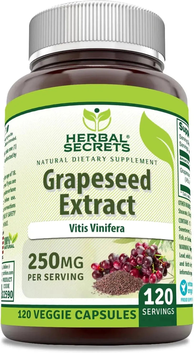 HERBAL SECRETS - Herbal Secrets Grapeseed Extract 250Mg. 120 Capsulas - The Red Vitamin MX - Suplementos Alimenticios - {{ shop.shopifyCountryName }}