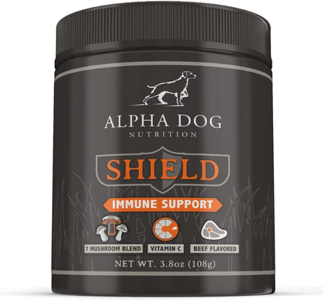 ALPHA DOG NUTRITION - Alpha Dog Nutrition Shield Allergy Immune Support 7 Nutritional Mushroom Powder Complex + Vitamin C 108Gr. - The Red Vitamin MX - Suplementos Herbales Para Perros - {{ shop.shopifyCountryName }}