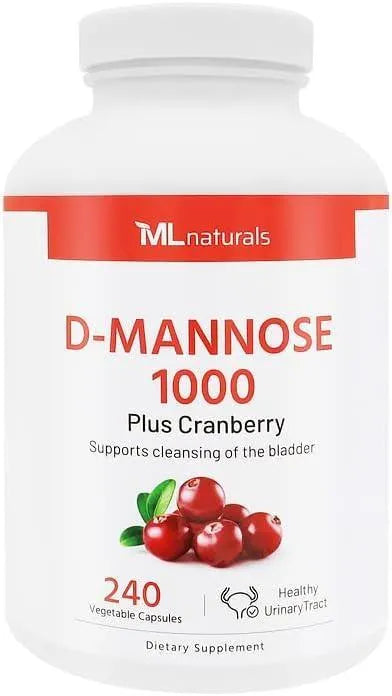 ML NATURALS - ML Naturals D-Mannose 1000Mg. 240 Capsulas - The Red Vitamin MX - Suplementos Alimenticios - {{ shop.shopifyCountryName }}