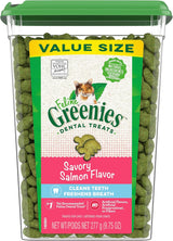 Greenies Feline Adult Dental Cat Treats Savory Salmon Flavor 277Gr.