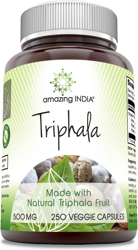 AMAZING INDIA - Amazing India Natural Triphala 500Mg. 250 Capsulas - The Red Vitamin MX - Suplementos Alimenticios - {{ shop.shopifyCountryName }}