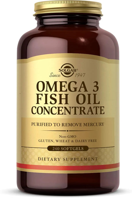 SOLGAR - Solgar Omega-3 Fish Oil Concentrate 240 Capsulas Blandas - The Red Vitamin MX - Suplementos Alimenticios - {{ shop.shopifyCountryName }}