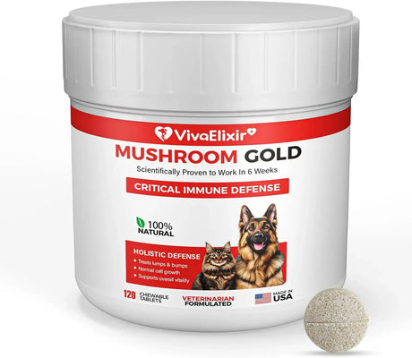 VIVAELIXIR - VivaElixir Turkey Tail Mushroom for Dogs 120 Tabletas Masticables - The Red Vitamin MX - Suplementos Herbales Para Perros - {{ shop.shopifyCountryName }}