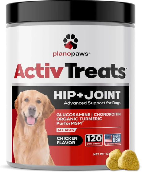 PLANOPAWS - Planopaws ActivTreats Hip and Joint Supplement Chicken 120 Masticables - The Red Vitamin MX - Cuidado De Cadera Y Articulaciones Para Perros - {{ shop.shopifyCountryName }}