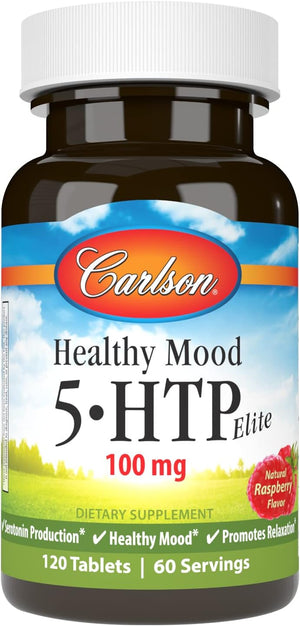 Carlson - Healthy Mood 5-HTP Elite 100Mg. 120 Tabletas - The Red Vitamin MX - Suplementos Alimenticios - CARLSON