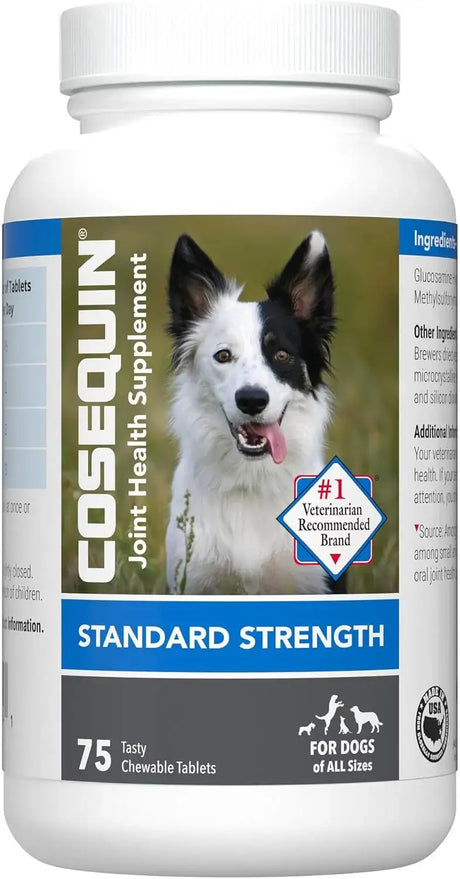 NUTRAMAX - Nutramax Cosequin Standard Strength Joint Health Supplement for Dogs 75 Tabletas Masticables - The Red Vitamin MX - Cuidado De Cadera Y Articulaciones Para Perros - {{ shop.shopifyCountryName }}