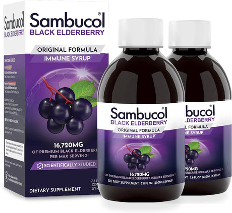 SAMBUCOL - Sambucol Black Elderberry Syrup 230Ml. 2 Pack - The Red Vitamin MX - Suplementos Alimenticios - {{ shop.shopifyCountryName }}