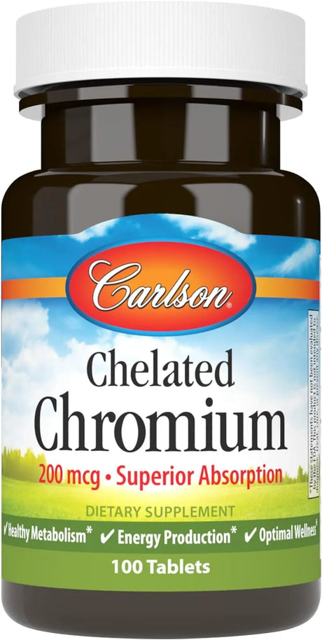 CARLSON - Carlson Chelated Chromium 200mcg 100 Tabletas - The Red Vitamin MX - Suplementos Alimenticios - {{ shop.shopifyCountryName }}