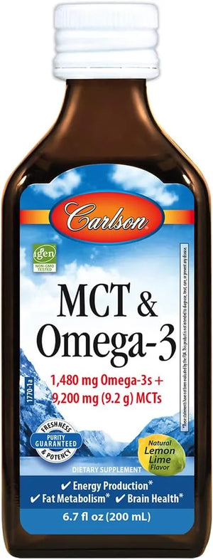 CARLSON - Carlson MCT & Omega-3 Lemon-Lime 200Ml. - The Red Vitamin MX - Suplementos Alimenticios - {{ shop.shopifyCountryName }}