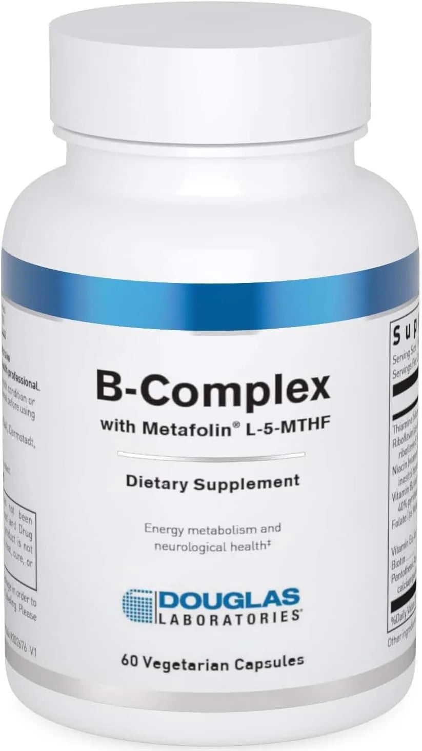 DOUGLAS LABORATORIES - Douglas Laboratories B-Complex with Metafolin 60 Capsulas - The Red Vitamin MX - Suplementos Alimenticios - {{ shop.shopifyCountryName }}