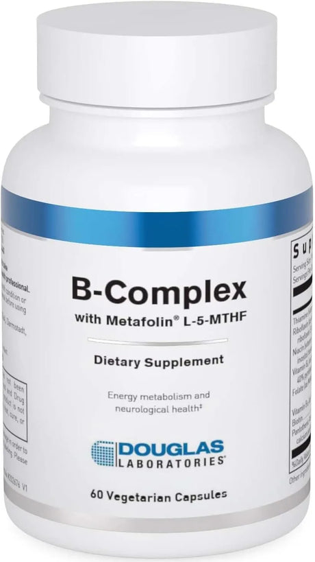 DOUGLAS LABORATORIES - Douglas Laboratories B-Complex with Metafolin 60 Capsulas - The Red Vitamin MX - Suplementos Alimenticios - {{ shop.shopifyCountryName }}
