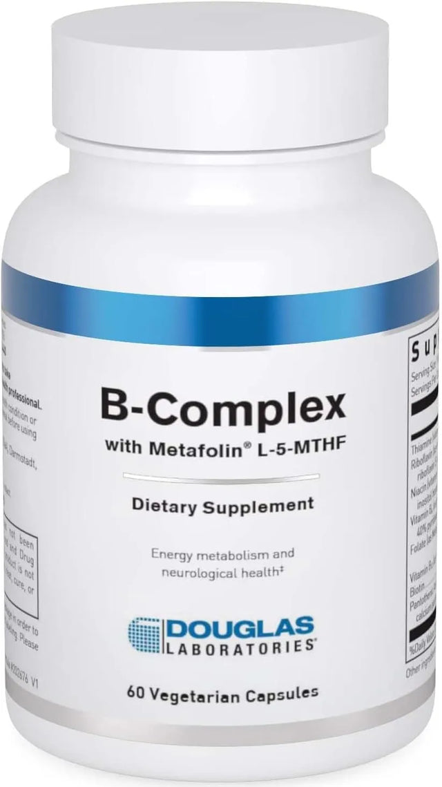 DOUGLAS LABORATORIES - Douglas Laboratories B-Complex with Metafolin 60 Capsulas - The Red Vitamin MX - Suplementos Alimenticios - {{ shop.shopifyCountryName }}