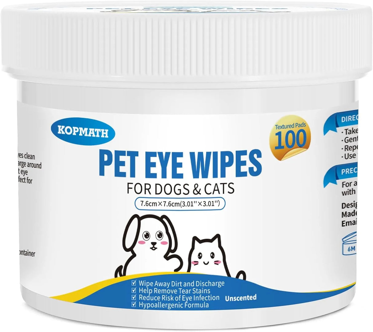 KOPMATH - Kopmath Dog Eye Wipes Unscented 100 Toallitas - The Red Vitamin MX - Cuidado De Los Ojos De Los Perros - {{ shop.shopifyCountryName }}
