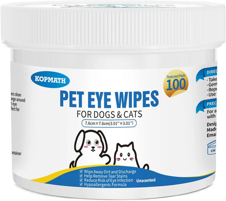 KOPMATH - Kopmath Dog Eye Wipes Unscented 100 Toallitas - The Red Vitamin MX - Cuidado De Los Ojos De Los Perros - {{ shop.shopifyCountryName }}
