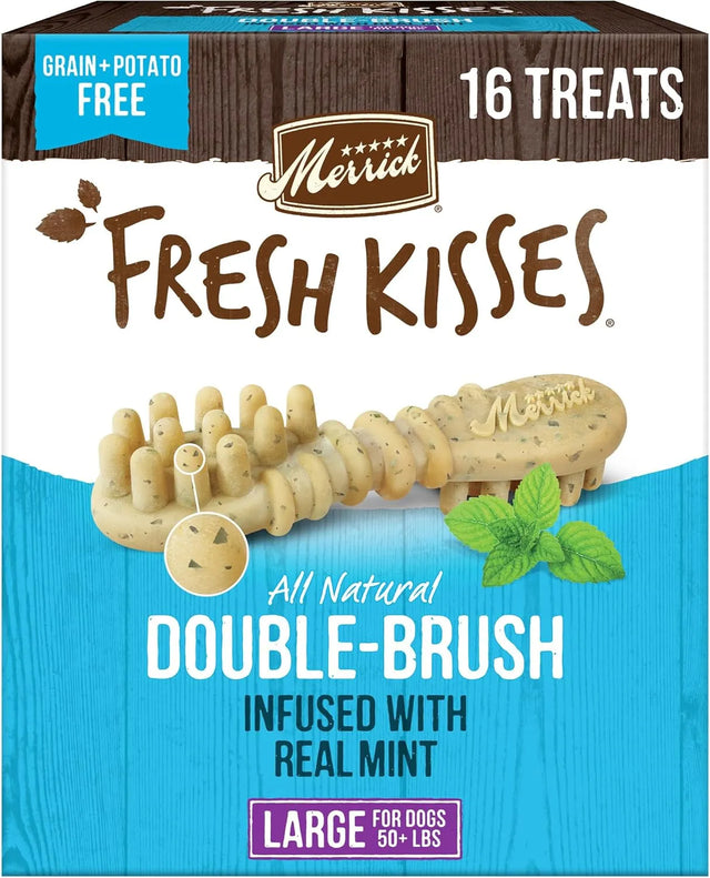MERRICK - Merrick Fresh Kisses Natural Dental Chews Toothbrush Shape Large Dogs 16 Piezas - The Red Vitamin MX - Cuidado Dental Para Perros - {{ shop.shopifyCountryName }}