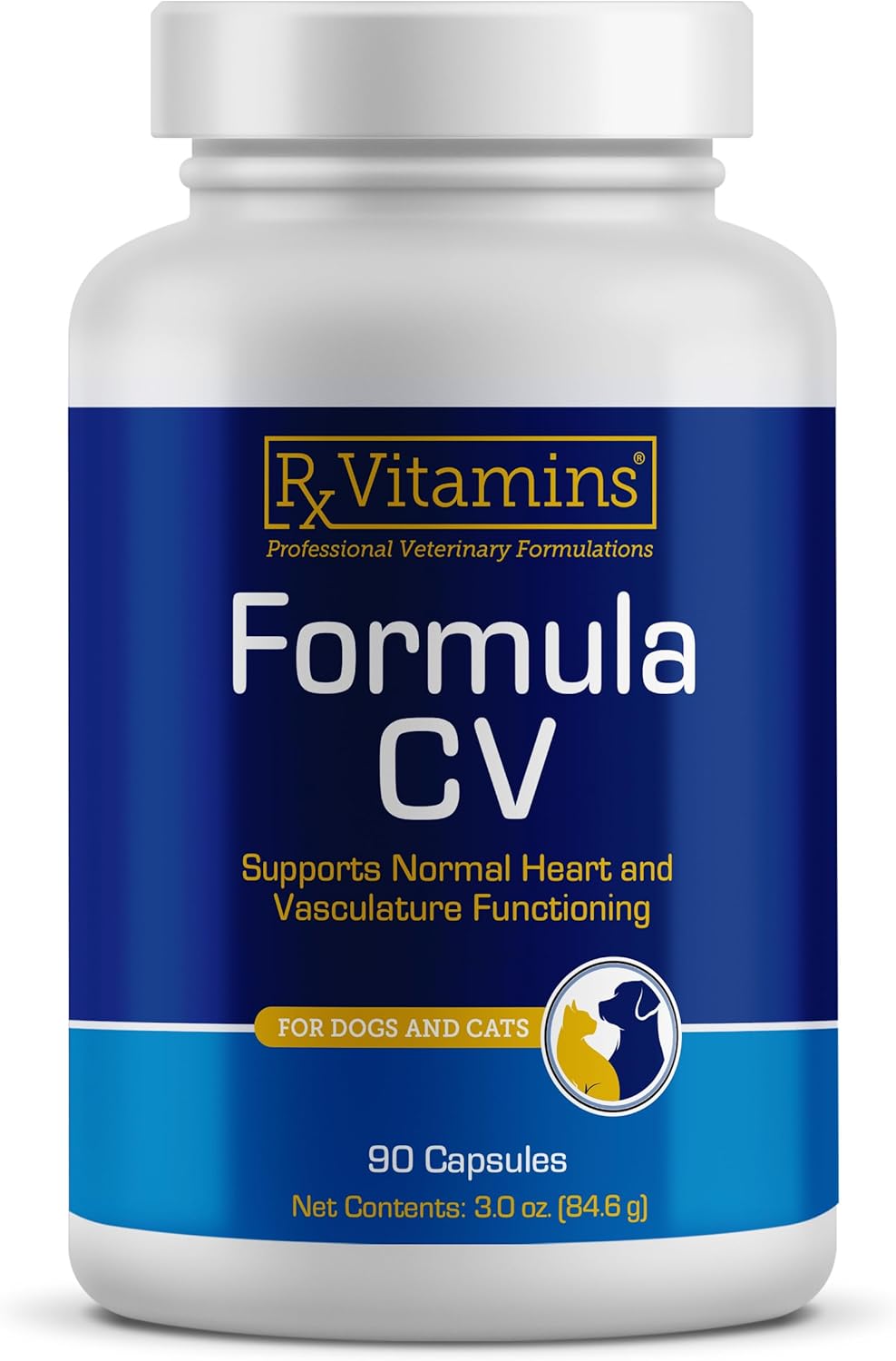 Rx Vitamins Formula CVHawthorn Berry Capsules with Taurine for Dogs 90 Capsulas