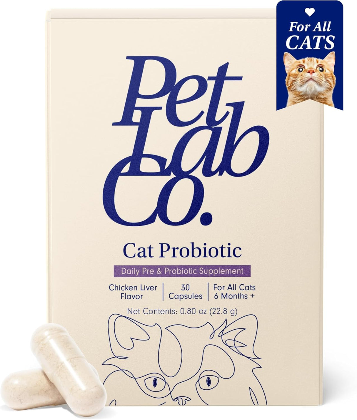 PetLab Co. Probiotics for Cats 30 Capsulas
