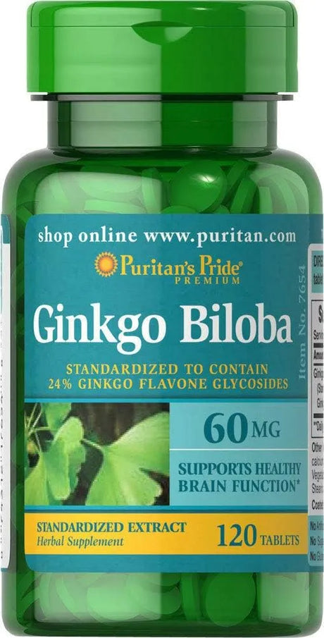 PURITAN'S PRIDE - Puritan's Pride Ginkgo Biloba 60Mg. 120 Tabletas - The Red Vitamin MX - Suplementos Alimenticios - {{ shop.shopifyCountryName }}