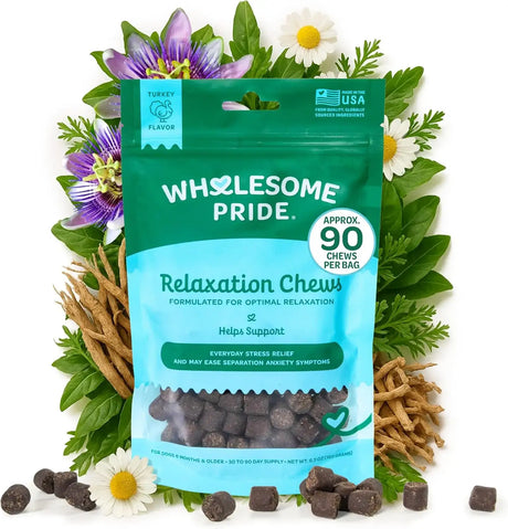 WHOLESOME PRIDE - Wholesome Pride Calming Supplement for Dogs 90 Masticables - The Red Vitamin MX - Relajantes Para Perros - {{ shop.shopifyCountryName }}